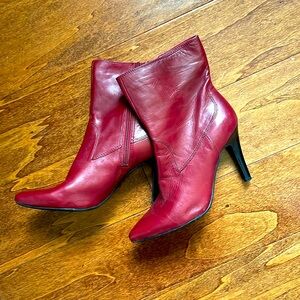 Nine West Red Ankle Boots